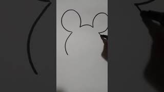 Cute Mickey Mouse Drawing 💞👆 #shorts #art #drawing #swastikartandcreativity