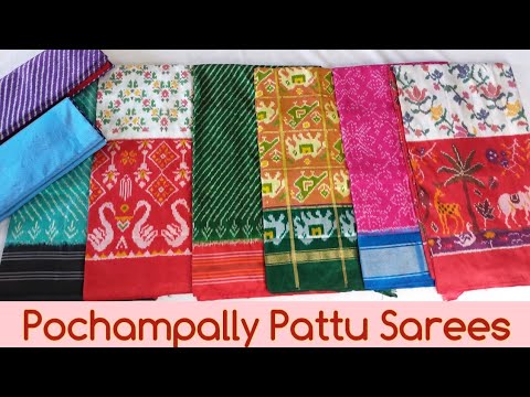 Latest Ikkat pattu sarees | pochampally sarees #silksareescollection #sareeshopping - Shilpa Weaves