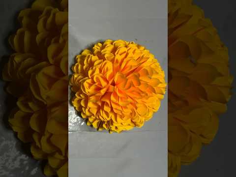 Paper Marigold Flower|🌸Paper Art| Easy Paper Flower #papercraft #paperart #flowercraft #easycrafts