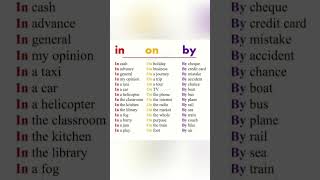 Important Prepositions #prepositionsinenglish #english #shorts