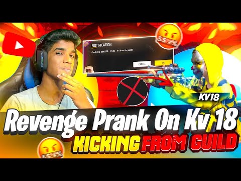 🤬REVENGE PRANK ON🔥KV-18 | KICKING😡 FROM GUILD😨| 1 VS 6 ❤️‍🔥| FREE FIRE IN TELUGU #dfg #freefire