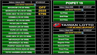 LIVE DRAW TAIWAN MALAM INI 4 MARET 2025 | LIVE TAIWAN TERCEPAT | TAIWAN LIVE DRAW