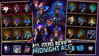 OB48 - MIDNIGHT ACE 2025 EVENT FREE FIRE ALL COLLECTION REVIEW - New Legendary Ace bundle Review