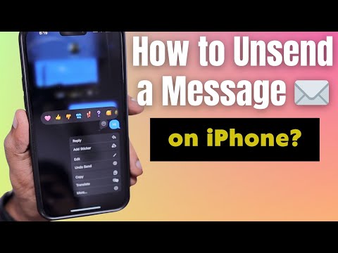 How to UNSEND a Message ✉️ on iPhone?