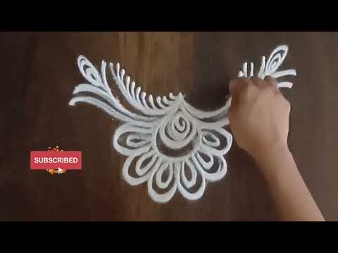 Easy Border rangoli designs | 2 Side Border rangolis| Border rangolis | Daily rangoli #borderrangoli