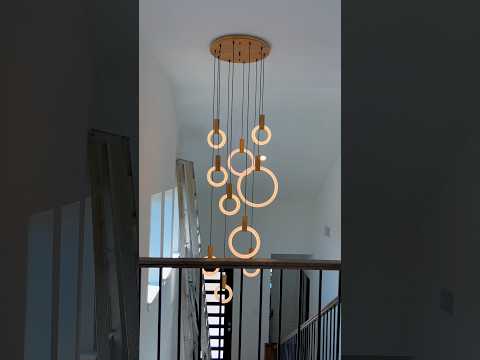 Here’s to 𝐏𝐚𝐫𝐭 𝟏  of turning our house into a home. entrance chandelier. #love #design