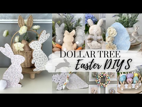 DOLLAR TREE Easter 2024 DIYs | Easy High End Easter Dollar Tree DIY | Easter and Spring Decor 🐰