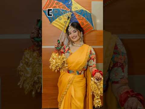 Haldi outfit 💛 trending lehenga designs #haldi #outfit #lehenga #shorts