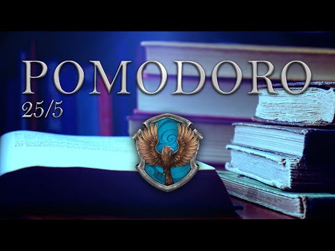 RAVENCLAW 📚 POMODORO Study Session 25/5 | ❄️Winter Ambience Snowstorm & Howling Wind