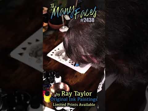 #2438 The Many Faces 2024 Collection: Ink Painting Process Timelapse with Ray Taylor