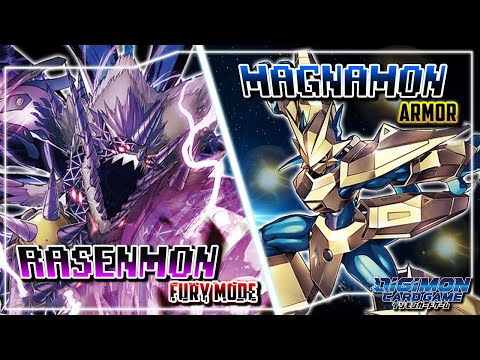 Digimon Card Game : Rasenmon Fury Mode (Yellow) VS Magnamon (Blue) [BT-08]