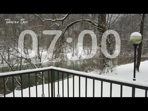 7 Minute Winter Timer 🌨️ Silent Countdown for Clasroom, Teachers, Study, Relaxation & Focus