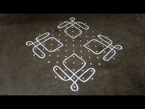 13 dots Kambi kolam | easy sikku kolam | beautiful kolam designs| SathyaSelva Arts