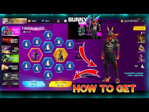 Free Fire Max - Bunny Ring | Bunny Bundle | Full Review Details | items | Darknexx6 YT