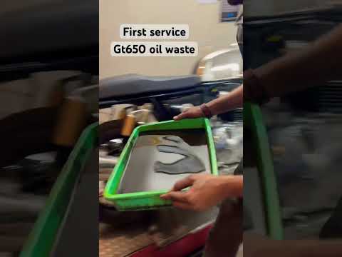 Gt650 oil waste of first service #ytshorts #oilchange #gt650