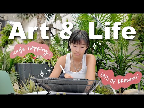 artist diaries ✿ cafe hopping, lots of drawing, maintaining my small art business ✿