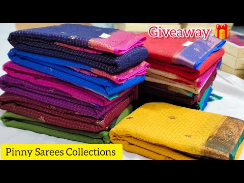 🎉Pinny Sarees & Tissue Sarees Collections (12.11.2024) Function wear Sarees 🎁 Giveaway 🌺