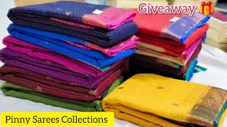 🎉Pinny Sarees & Tissue Sarees Collections (12.11.2024) Function wear Sarees 🎁 Giveaway 🌺