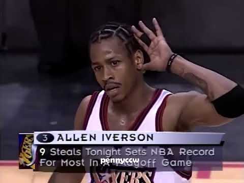 Allen Iverson 33pts 10 Steals vs Orlando Magic Playoff Game 3 (1999) - HD - NBA Record