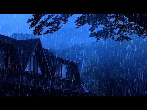 Stop Overthinking to Fall Asleep Instantly in 3 Minutes - Heavy Rain & Big Thunder Sounds at Night