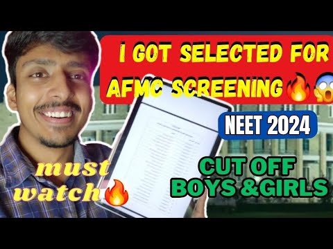 I GOT SELECTED FOR AFMC SCREENING 🥳🔥 |contact 9341463450 | #afmc #neet #mbbs #afmcpune