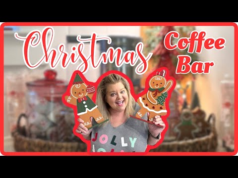 Festive Gingerbread Coffee Bar Decor - Target Dollar Spot Christmas Haul - Gingerbread Ornament DIY