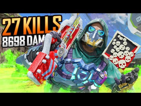 INSANE Caustic 27 KILLS and 8K Damage Apex Legends Gameplay