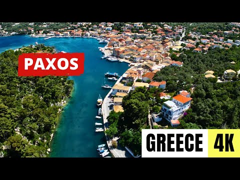 PAXOS, GREECE 🇬🇷 [4K Drone] The capital of Paxos Island — GAIOS