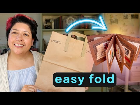 Paper bag art journal 🔸 DIY art book for beginners