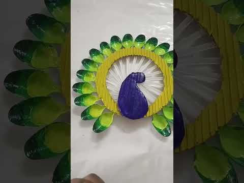 "Craft peacock wall decor from spoons! 🦚 #DIY #Shorts"