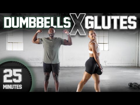 25 Minute Dumbbell Glute Workout [Booty Building //Strength Training]