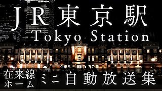 東京駅在来線　ﾐﾆ自動放送集　JR-East Tokyo Station Announcements Compilation / 东京站 站台广播 / 東京站 月台廣播 / 토교역 안내방송