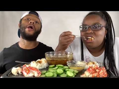 SNEAKING MY BOYFRIEND’S FOOD WHEN HE ISN'T LOOKING MUKPRANK & DESHELLED KINGCRAB MUKBANG!!!