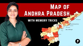 Map of Andhra Pradesh 2023 | AP New Districts 2023 | Geography | With Mnemonics