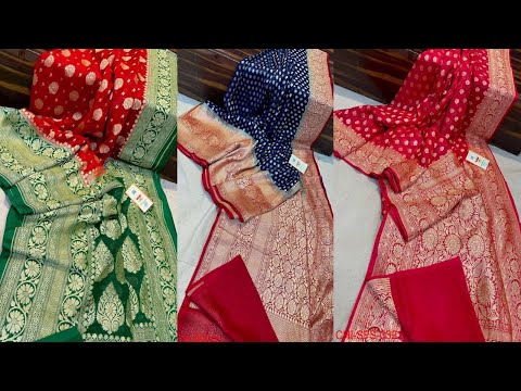 Banarsi semi georgette saree | warm silk | kora organza collection