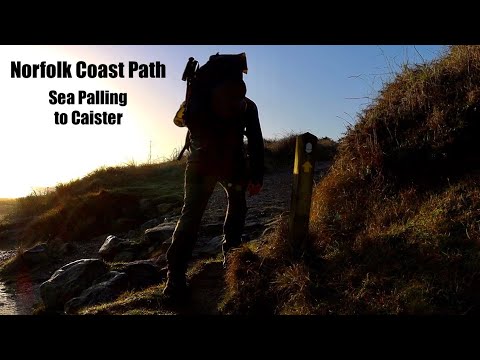 Wet and Windy Coastal Hike and Beach Camp.  Norfolk Coast Path, Part 7 - Sea Palling to Caister.