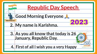 Speech on Republic day 2023 in english, Republic day speech 2023 in english, 26 January speech 2023