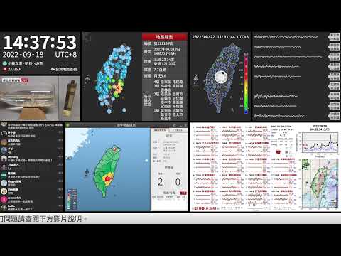 2022年09月18日 臺東縣池上鄉地震(地震速報、強震即時警報)