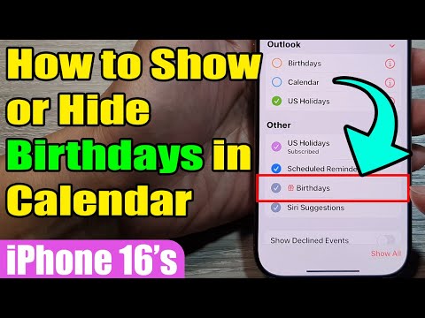 📅 How to Show or Hide Birthdays 🎂 in Calendar on iPhone 16/16 Pro Max (iOS 18)