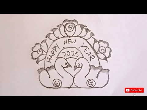 2025 New year rangoli designs/Simple rangoli designs 7dots/kolam designs/muggulu/birds rangoli