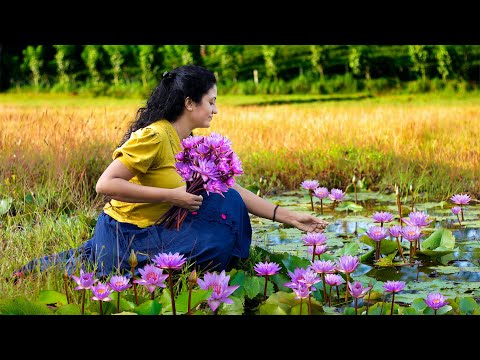 My father's favorite halwa & blue lily.Then I converted Arrowroot to rice toffee|Poorna nature girl|