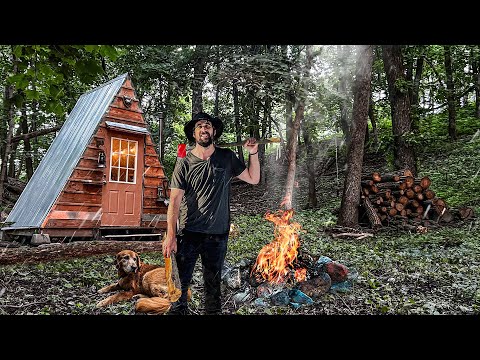 HOT & RAINY Overnighter at the Cabin with my Dog