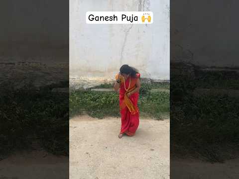 🥰#janvika #ganeshpuja#puja#pujavlog #minivlog#temple #devotional #devotion#saree