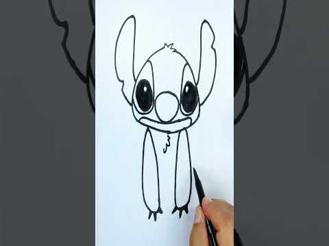 Dibujos de Stitch kawaii en diferentes poses para colorear