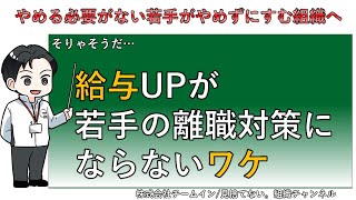 【新卒の短期離職対策】給与UPが若手の離職対策にならない理由