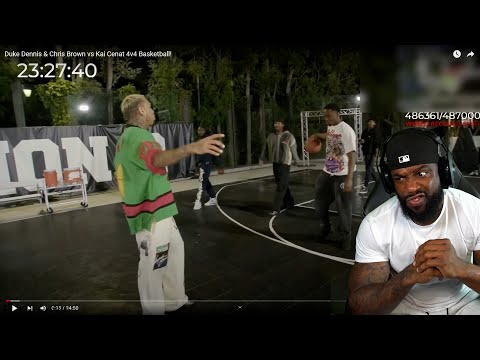 UNEXPECTIED ENDING! Duke Dennis & Chris Brown vs Kai Cenat 4v4 Basketball! Reaction