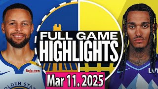 Utah Jazz vs Golden State Warriors FULLGAME Qtr Mar 11. 2025 Highlights | NBA SEASON