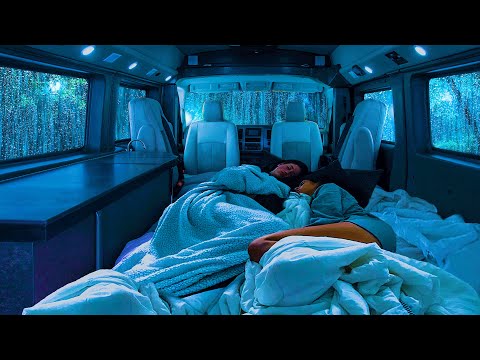 Sounds Rain & Thunder on Window Cozy Car ⚡ Natural Sounds Relax for Deep Sleep, Goodbye Stress, ASMR