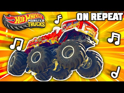 “Power Up!”⚡For 20 Minutes Straight! | Hot Wheels Monster Trucks Power Smashers Official Music Video