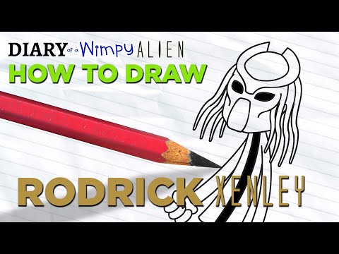 Diary of a Wimpy Alien: How to Draw Rodrick Xenley (Wimpy Kid / Alien / Predator Parody)